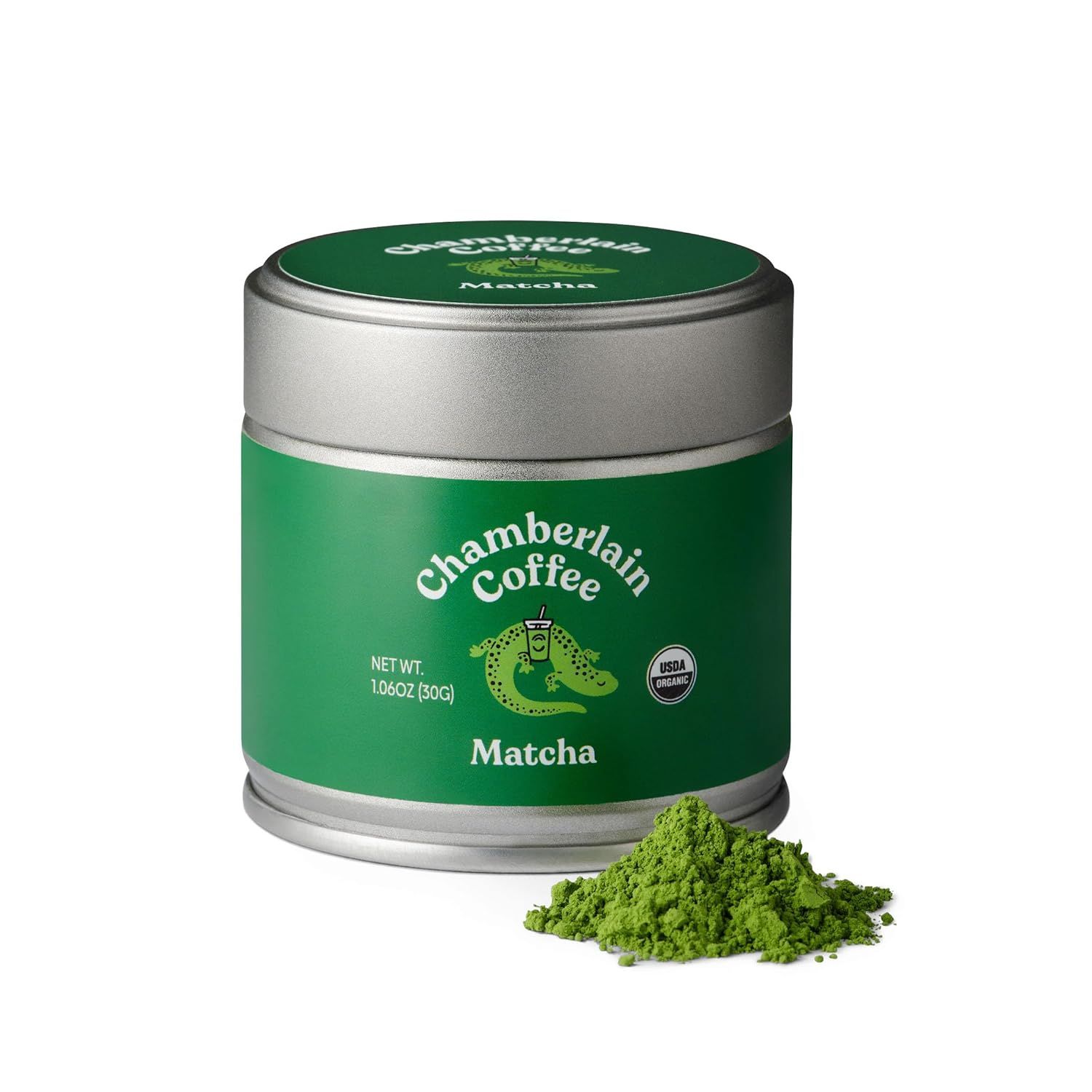 Chamberlain Coffee Ceremonial Matcha Green Tea Powder - Japanese Green Tea + Original Grade Matcha - Hot or Iced - Organic, Vegan & Gluten-Free Matcha Powder, 1.06 Oz