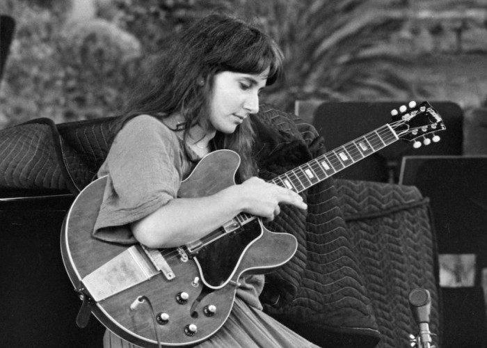 Emily Remler with her guitar