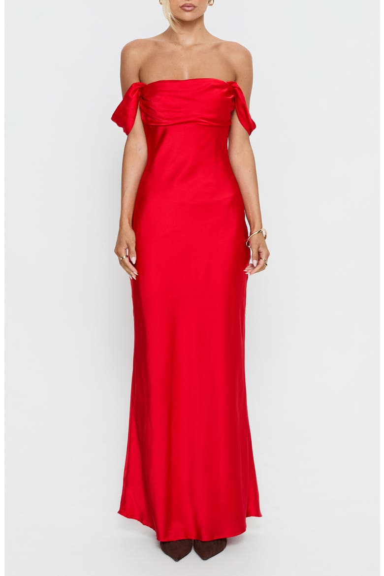 Azura Off the Shoulder Satin Gown