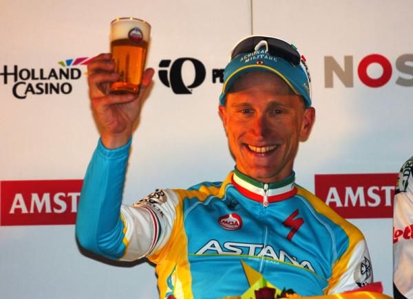 Italy and Astana enjoy their win with Enrico Gasparotto
