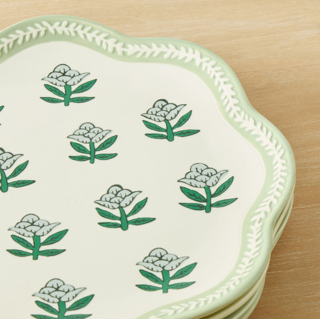 floral plate set