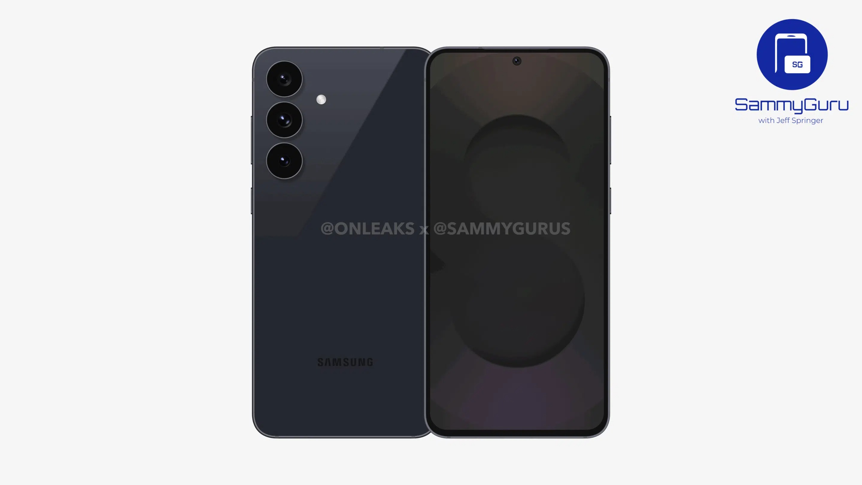 rear and front renders of the Galaxy S25 FE