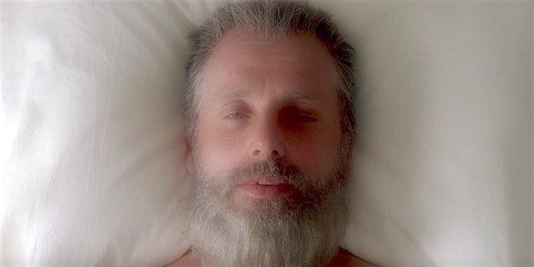 Old Man Rick waking up
