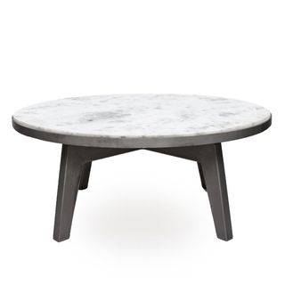 French Connection Axis Round Marble Coffee Table