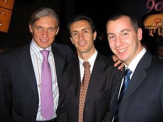 Oleg Tinkov, Stefano Feltrin and Omar Piscina from Tinkoff Credit Systems at 2007 Giro presentation