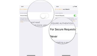 Turn off personal requests, or leave it on, but enable secure requests