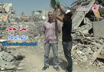 The Rubble Bucket Challenge: Gaza's answer to the ice bucket campaign