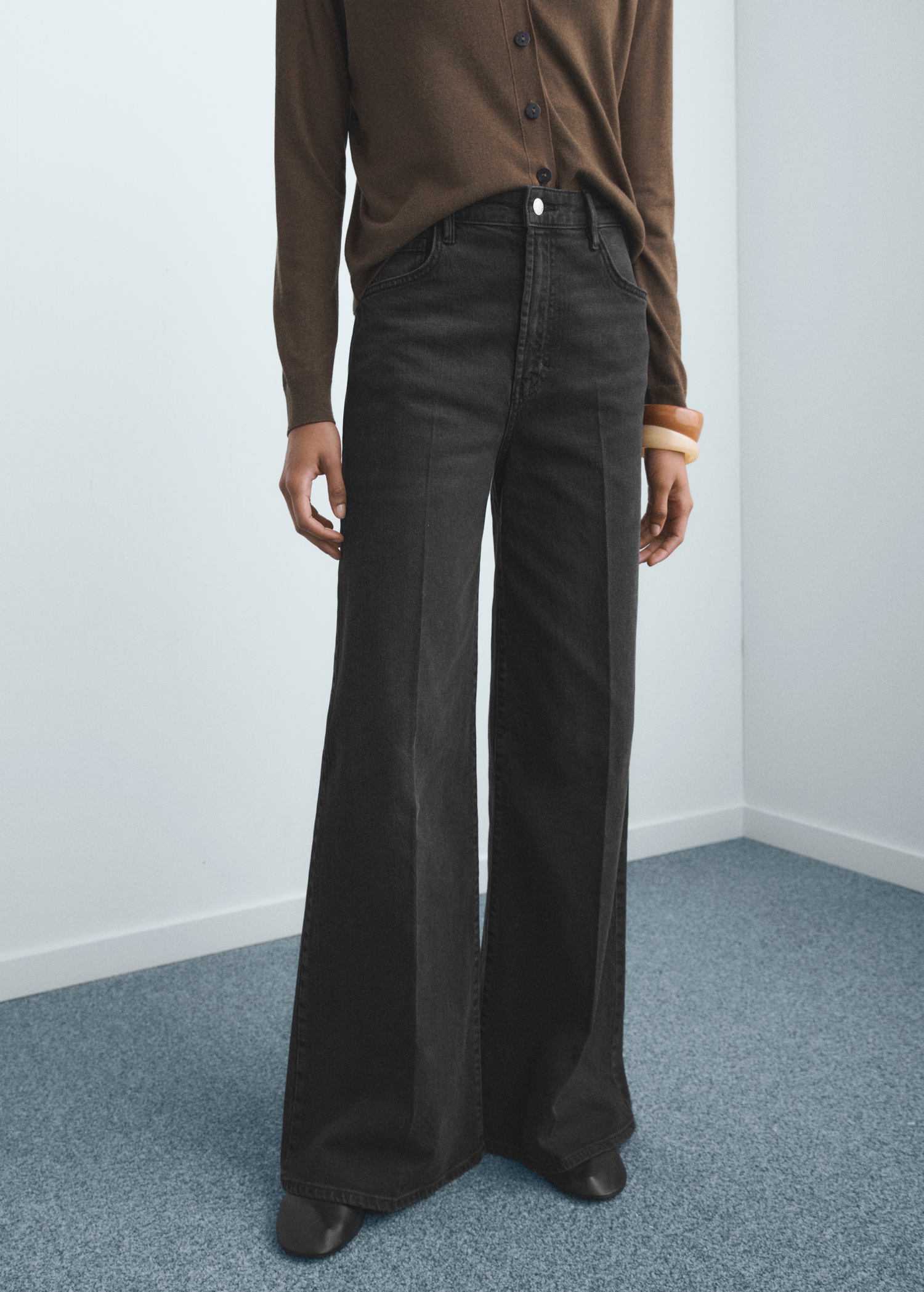 High-Waisted Wide-Leg Jeans - Women | Mango United Kingdom