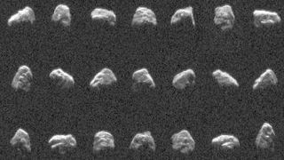 Blurry image of an asteroid taken using a radio telescope