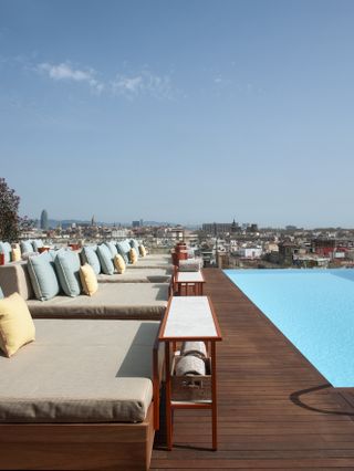 Rooftop pool at the Grand Hotel Central