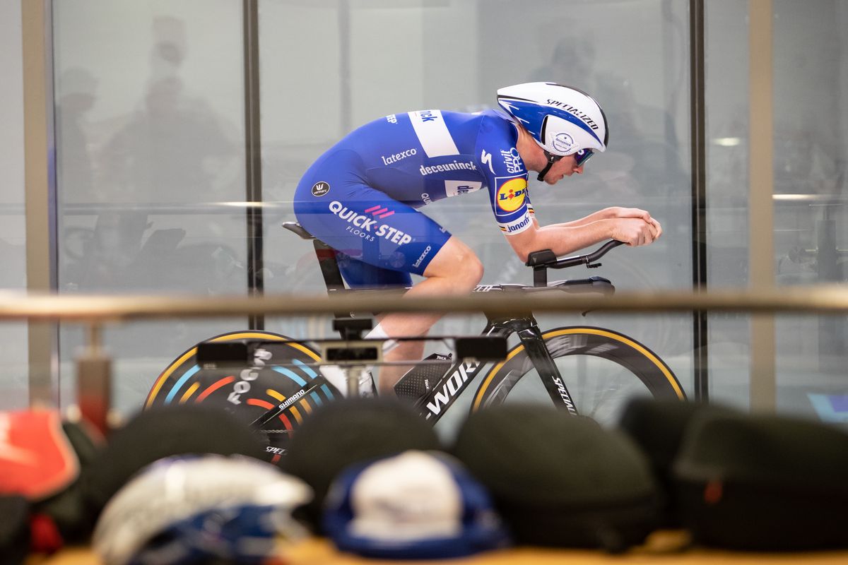Lampaert in the wind tunnel