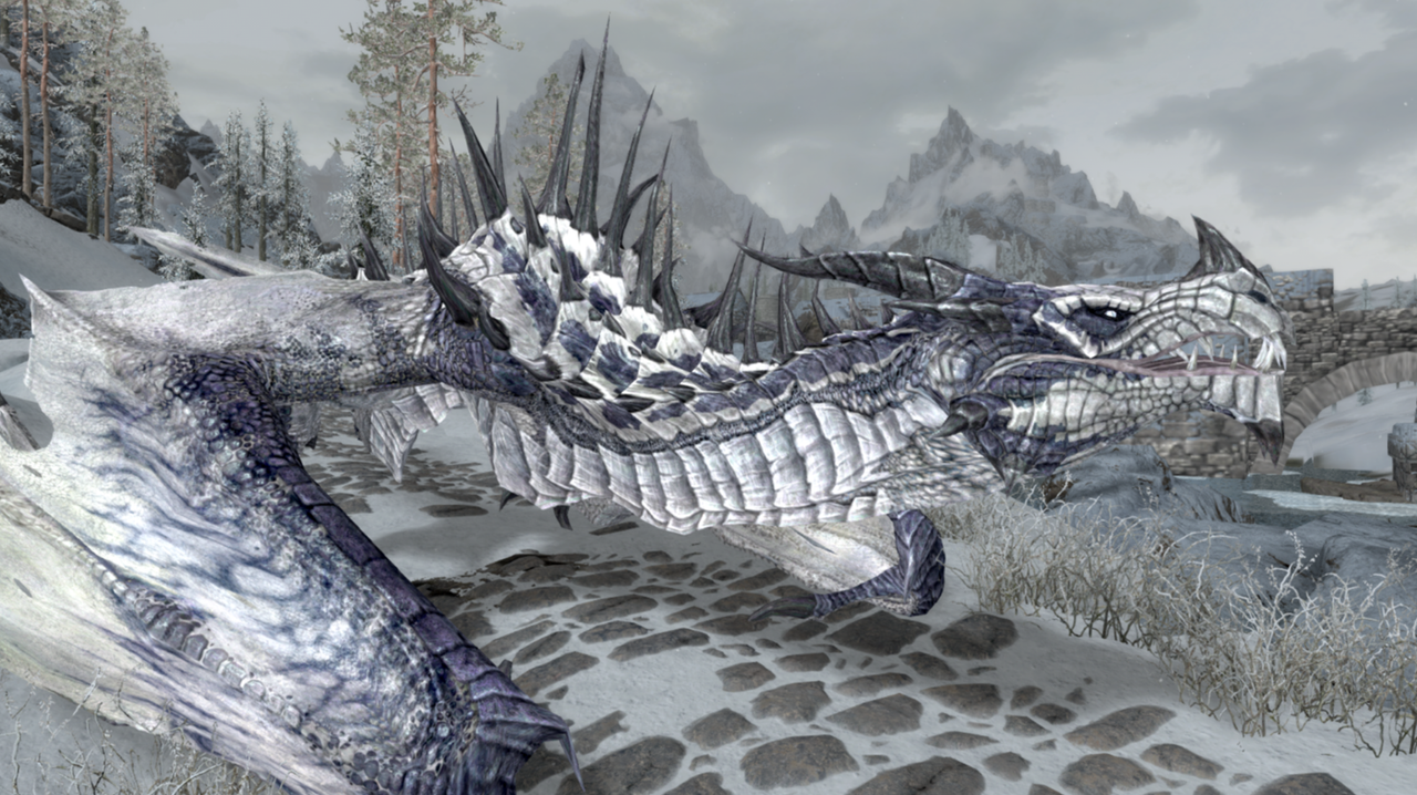A 16K dragon in Skyrim.