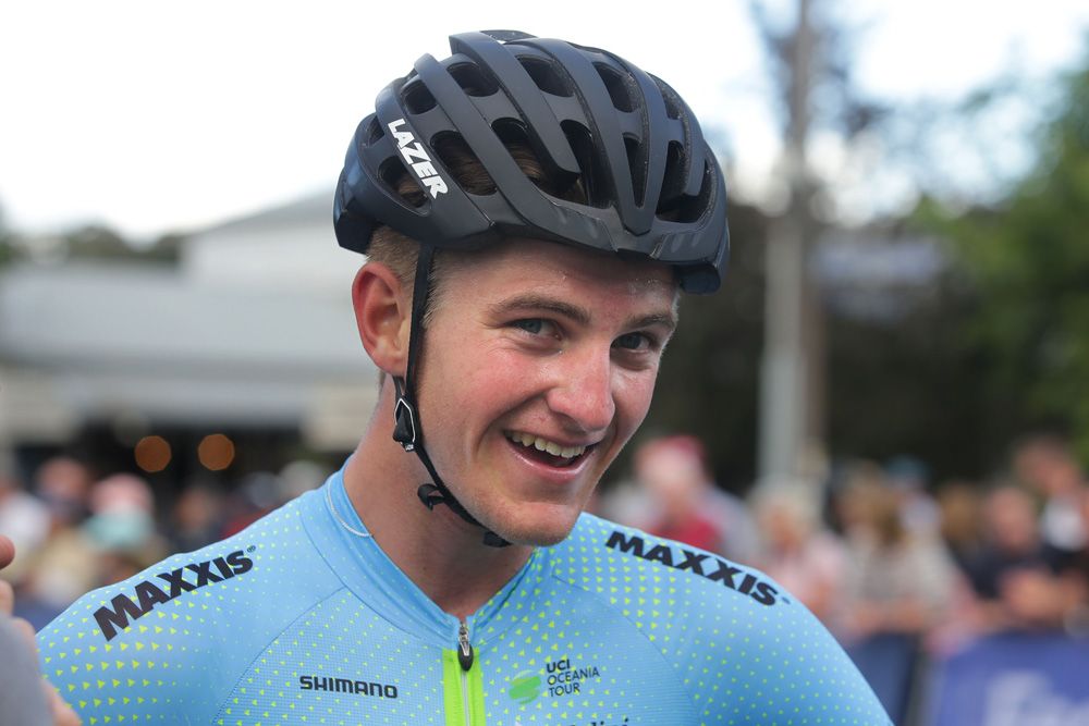 Nicholas White (Team Bridge Lane) savours winning the Australian U23 national title