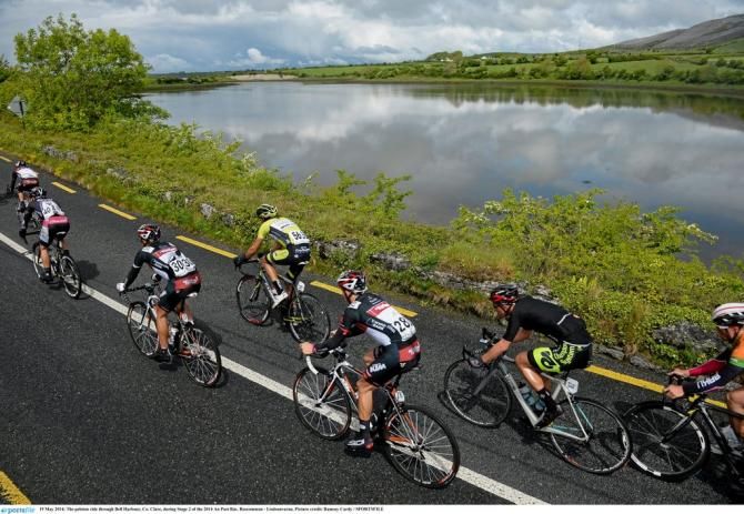 The peloton ride through Bell Harbour, Co. Clare