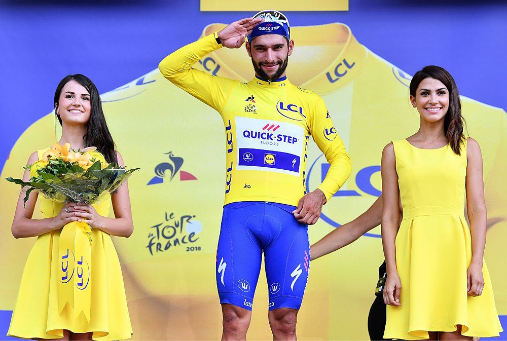 Fernando Gaviria (Quick-Step Floors) wins the opening stage and takes the first yellow jersey at the 2018 Tour de France
