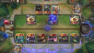 A card game match in Legends of Runeterra