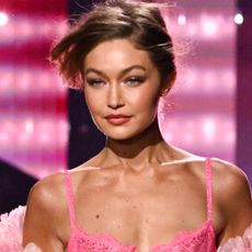 Gigi Hadid at the 2025 Victoria's Secret Fashion Show held at Steiner Studios on October 15, 2025 in New York, New York.