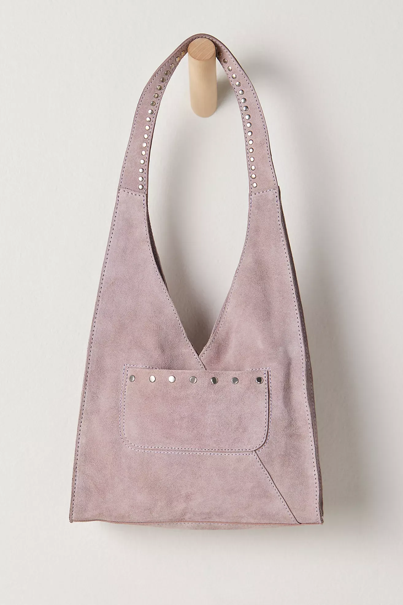 Knox Studded Suede Shoulder Bag