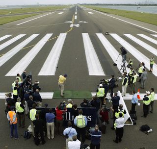 Most long drive contests don't enjoy the benefits of an airport runway