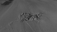 A satellite image of the crater the flood burst from taken on 28 April 2015. 