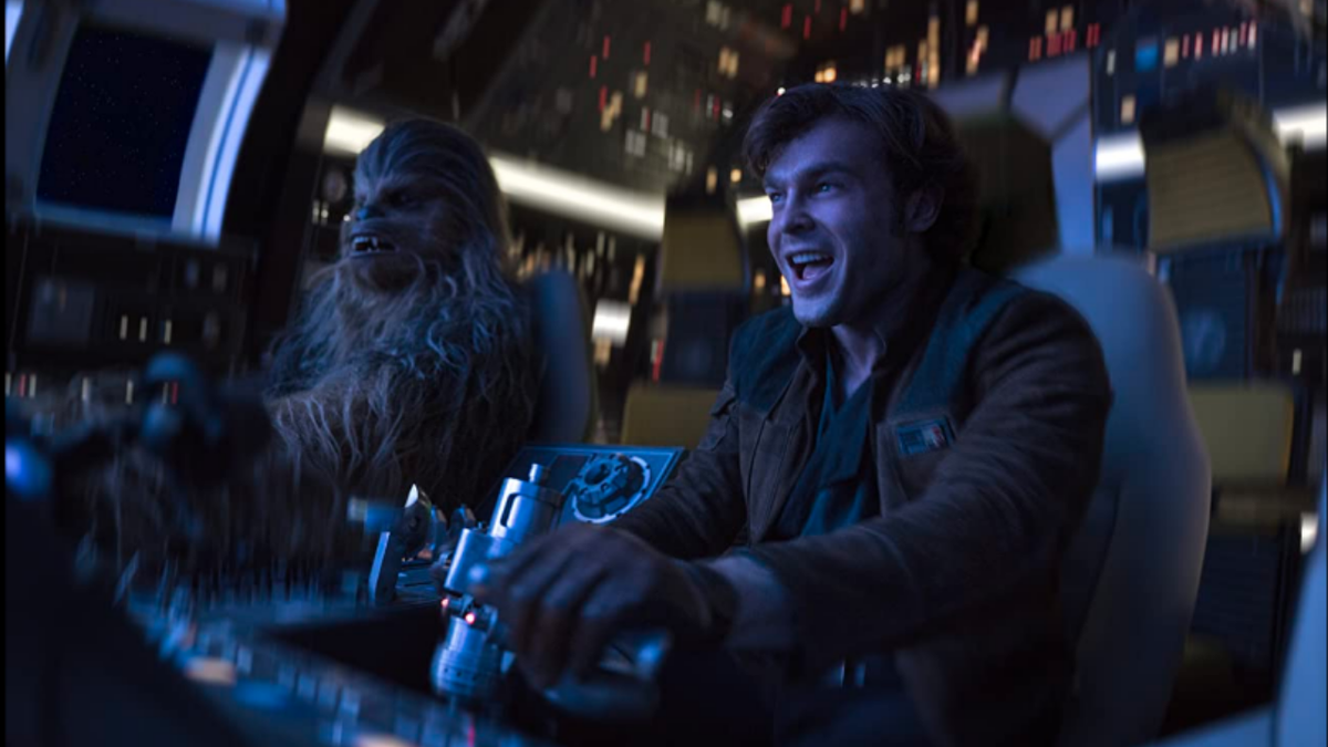 Joonas Suotamo and Alden Ehrenreich in Solo: A Star Wars Story