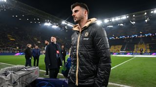 Mason Mount of Chelsea is pictured ahead of the UEFA Champions League last 16 first leg match between Borussia Dortmund and Chelsea at Signal Iduna Park on February 15, 2023 in Dortmund, Germany.