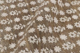 Floral brown rug