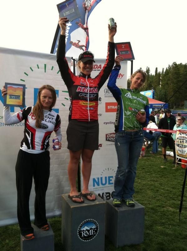 Women's podium: Tracy Thelen (Ascent Cycling), Amanda Carey (Kenda/Felt) and Jari Kirkland (Alpine Orthopaedics)