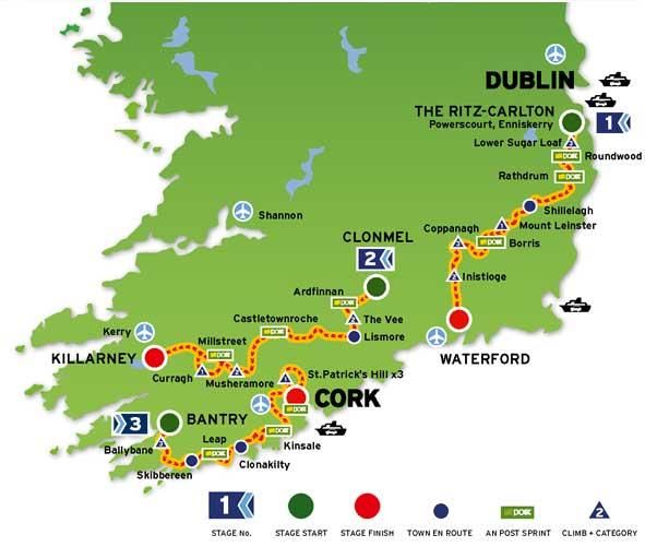 Tour of Ireland 2009 Route Map | Cyclingnews