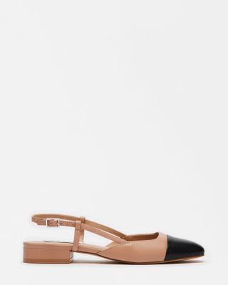 Belinda Tan Leather Slingback Flat | Women's Flats – Steve Madden