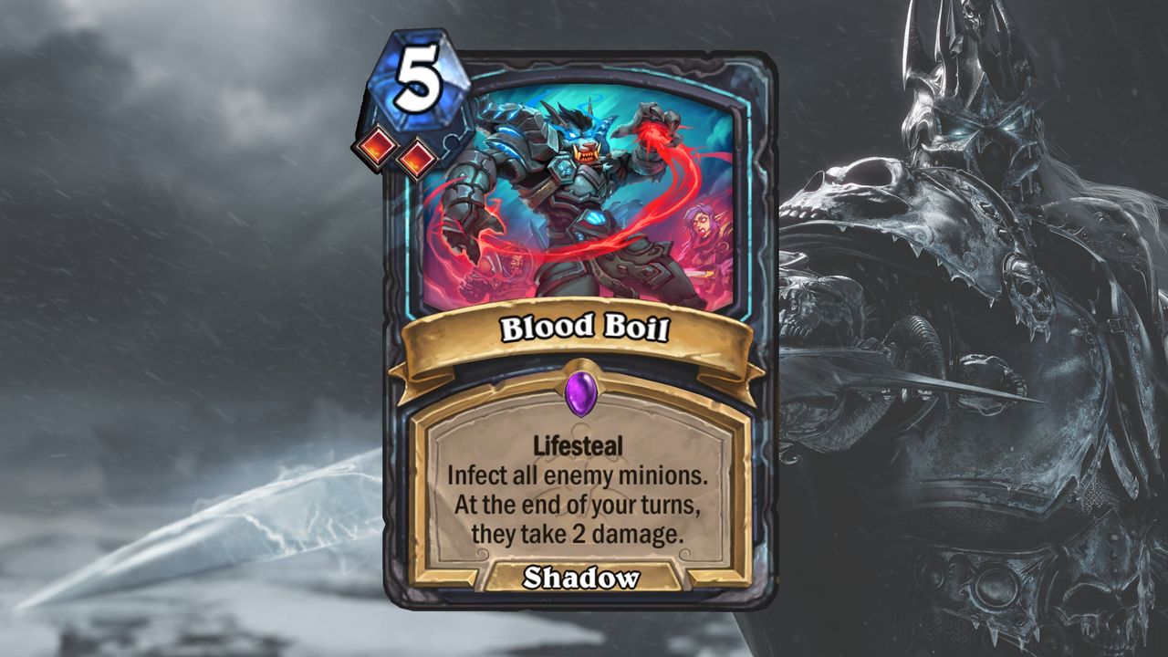 Cards and art from Hearthstone's March of the Lich King expansion.
