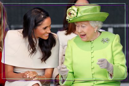 The Queen pictured with Meghan Markle