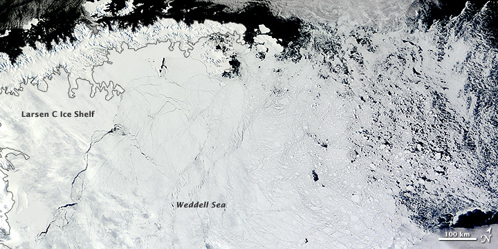 Antarctica Weddell Sea Ice Terra satellite