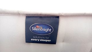 Label on Silentnight Geltex Pocket 3000 mattress