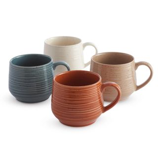 Stoneware mugs in four colors