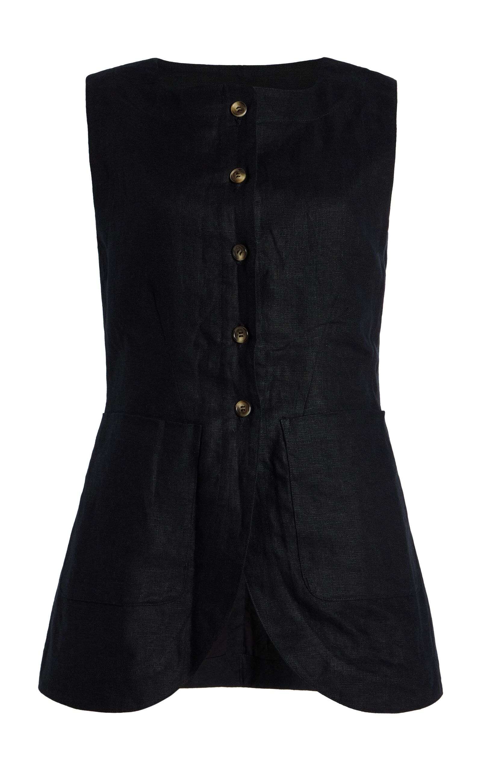 Emma Linen-Blend Vest
