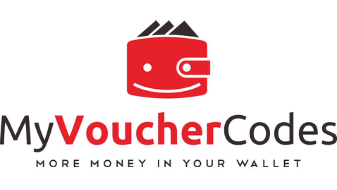 MyVoucherCodes red and black logo on a white background.