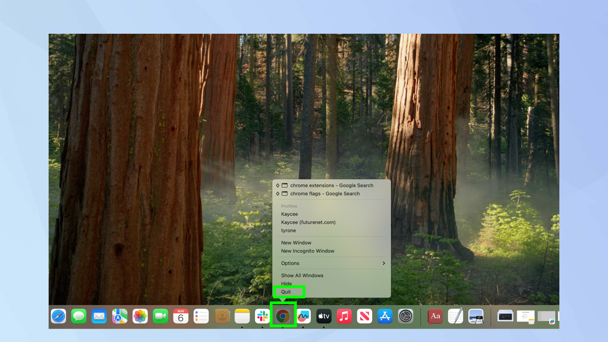 Quit Chrome