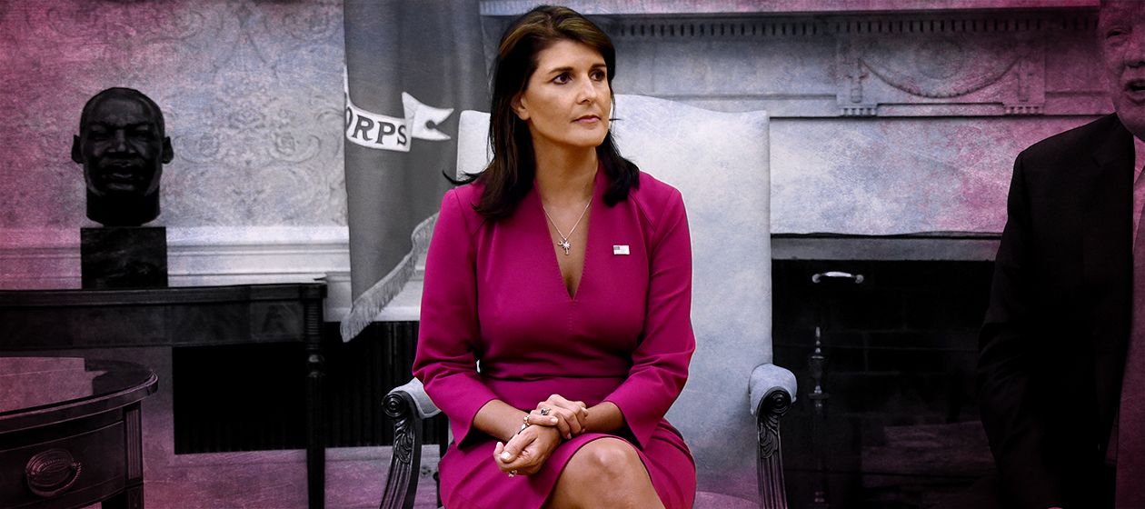 Nikki Haley and President Trump.