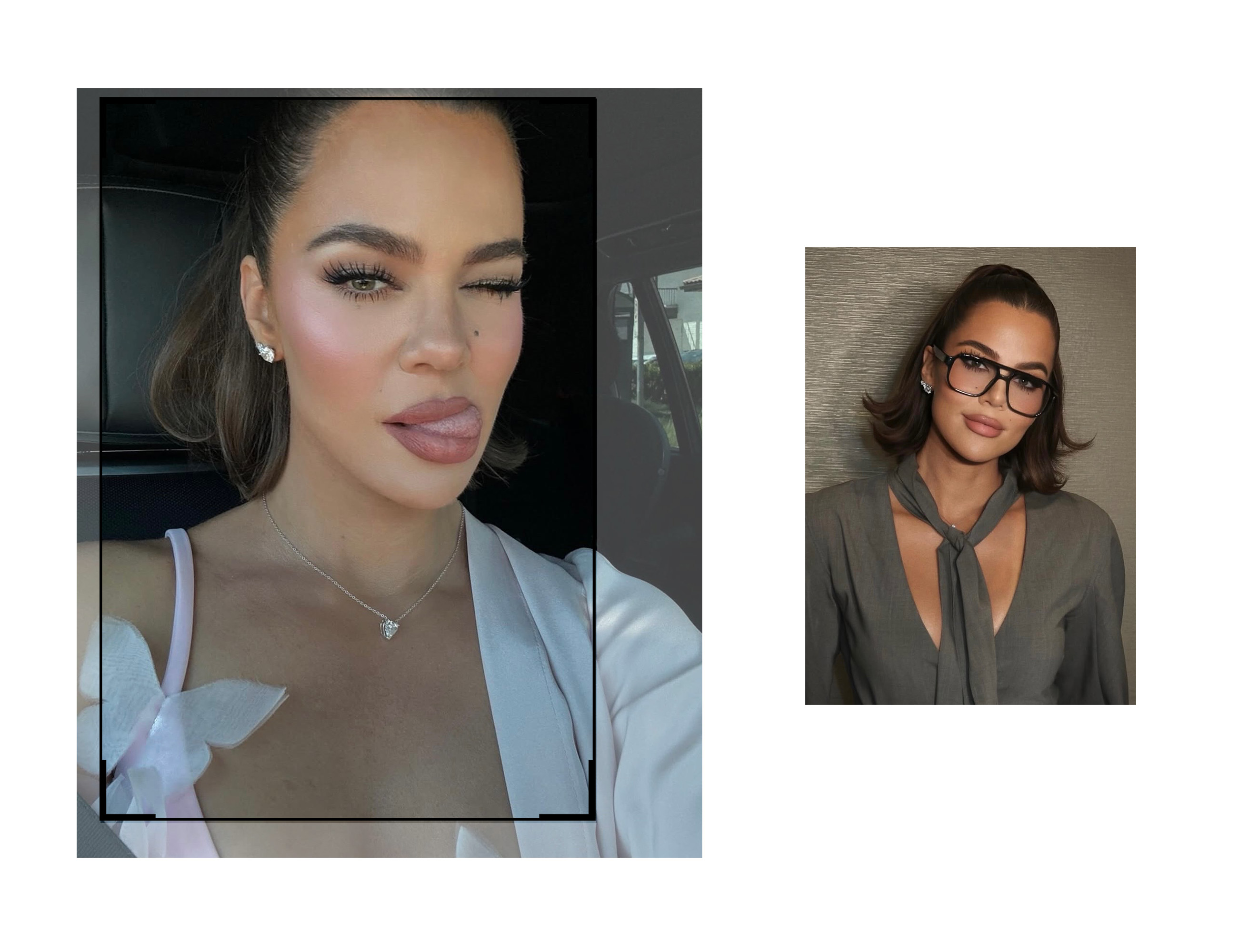 Collage of Khlo&amp;eacute; Kardashian.