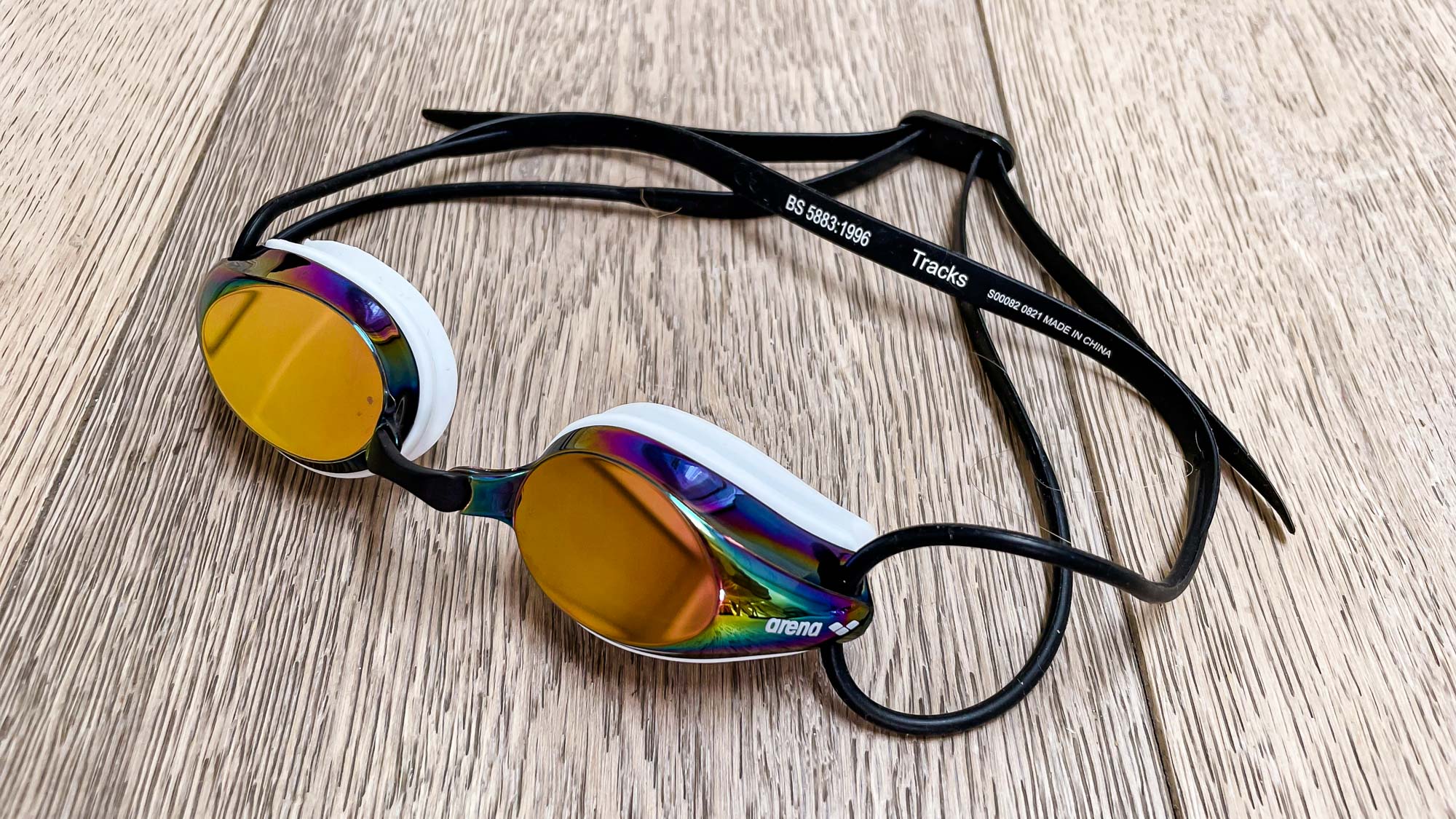 Best swimming goggles: Arena Tracks Mirror Racing Goggles