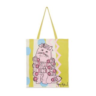 yellow colour tote bag with white background