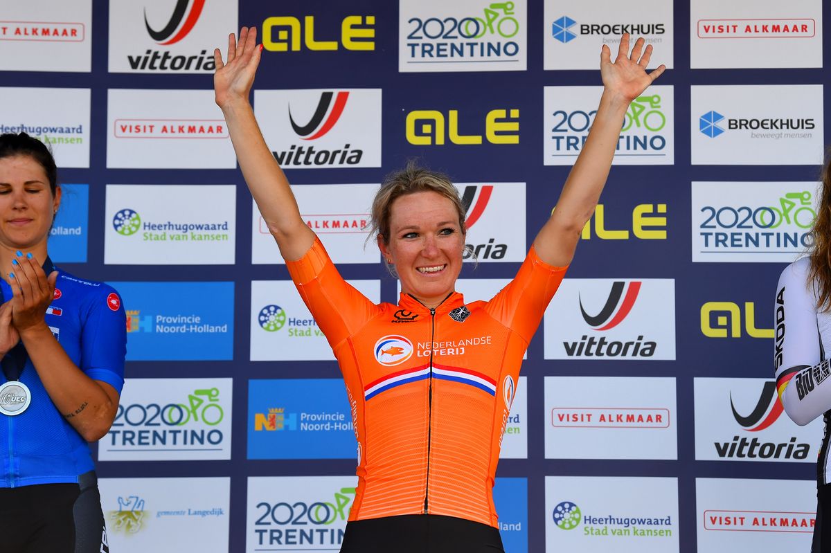 Amy Pieters delighted in the podium