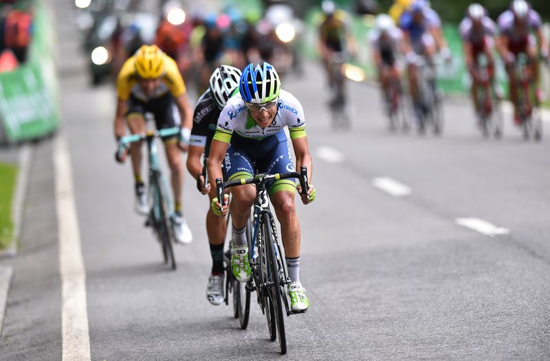 Esteban Chaves (Orica-GreenEdge) launched a late attack
