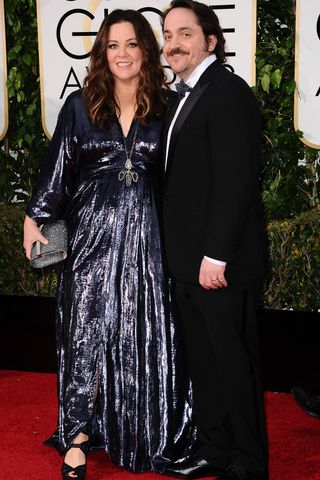 Melissa McCarthy and Ben Falcone at the Golden Globes 2016