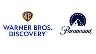 This image is of two company logos: Warner Bros. Discovery and Paramount