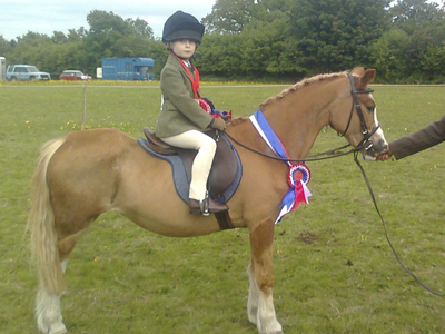 Fergie the pony winning