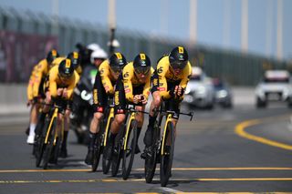 Jumbo-Visma during the team time trial at the UAE Tour