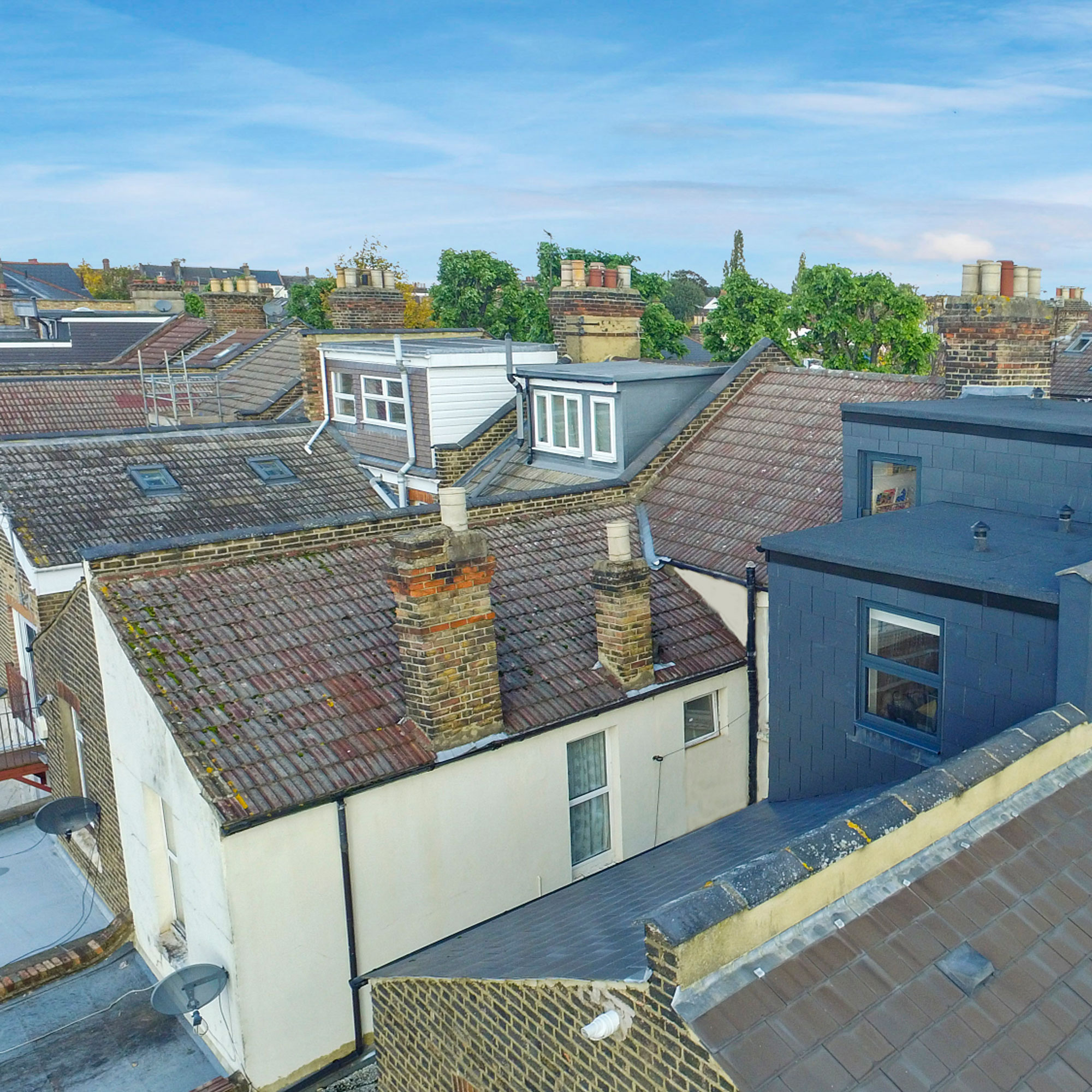 roofs of terraced houses