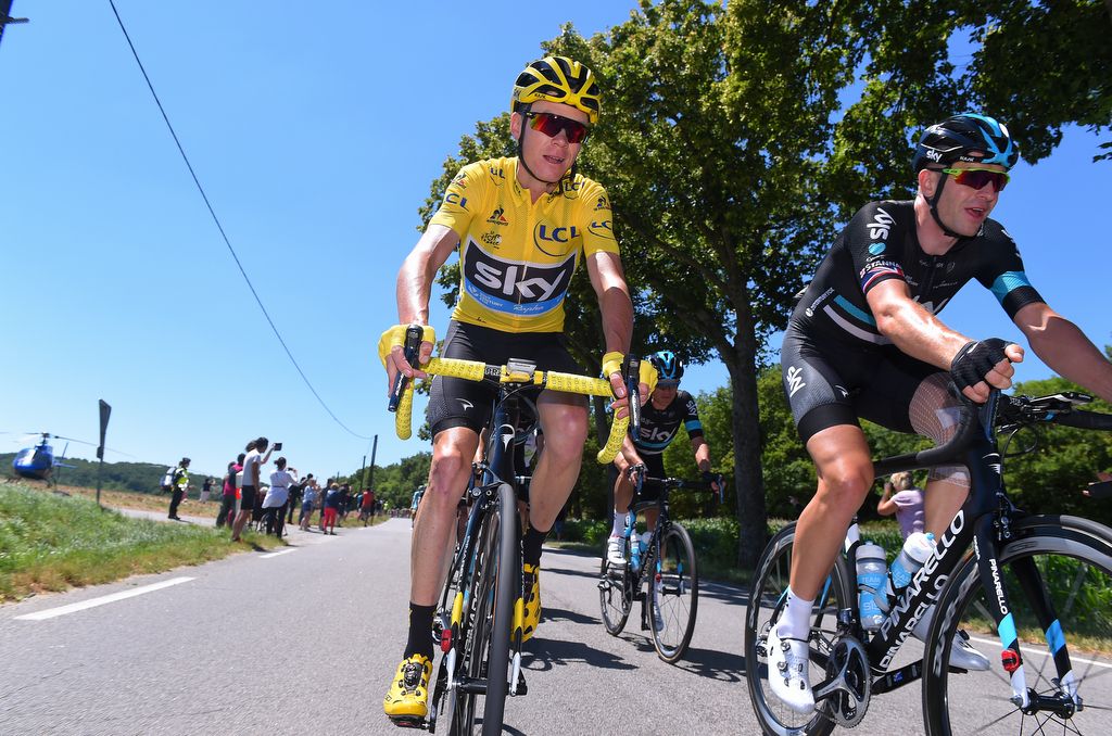 Yellow jersey Chris Froome (Team Sky)